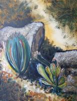 Silvianas Artwork - Cacti In Baja California 2 - Acrylic On Canvas